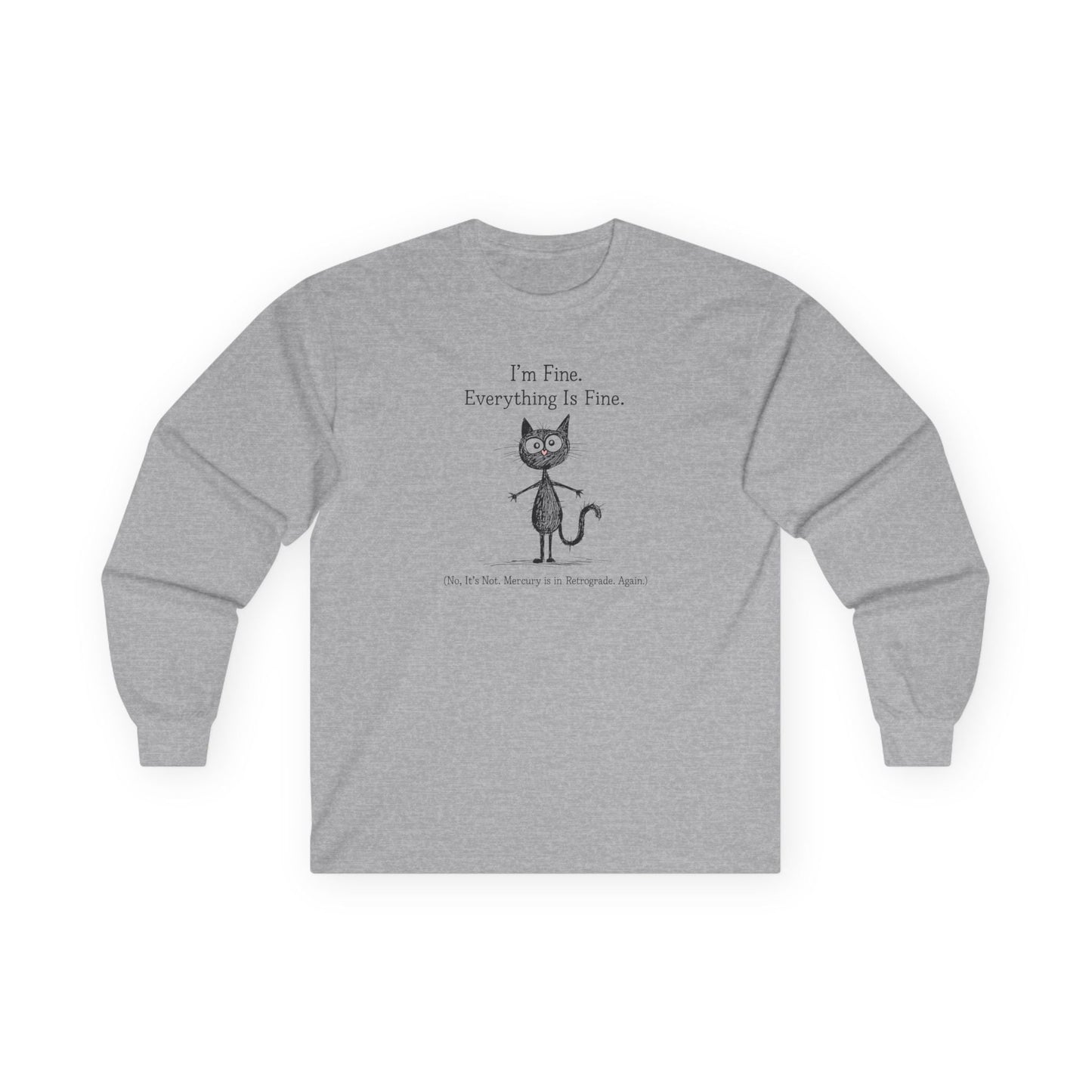 Mercury in Retrograde Long Sleeve Tee Sport Grey Long-sleeve