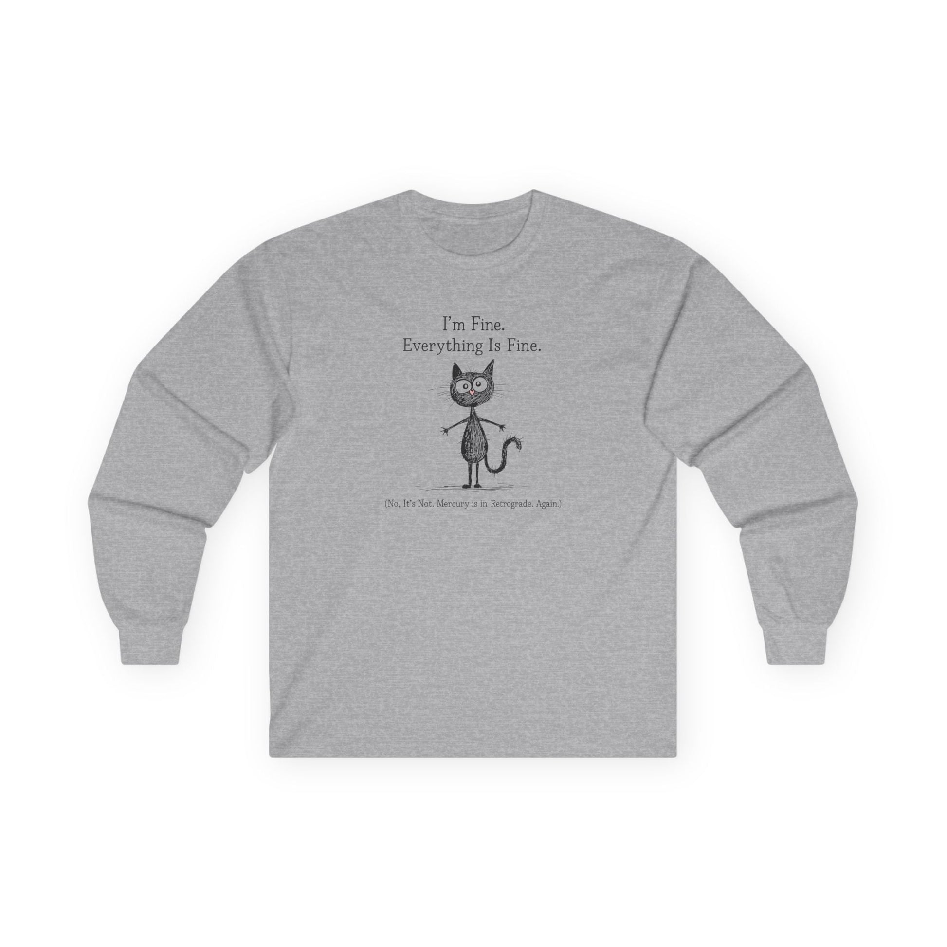 Mercury in Retrograde Long Sleeve Tee Sport Grey Long-sleeve