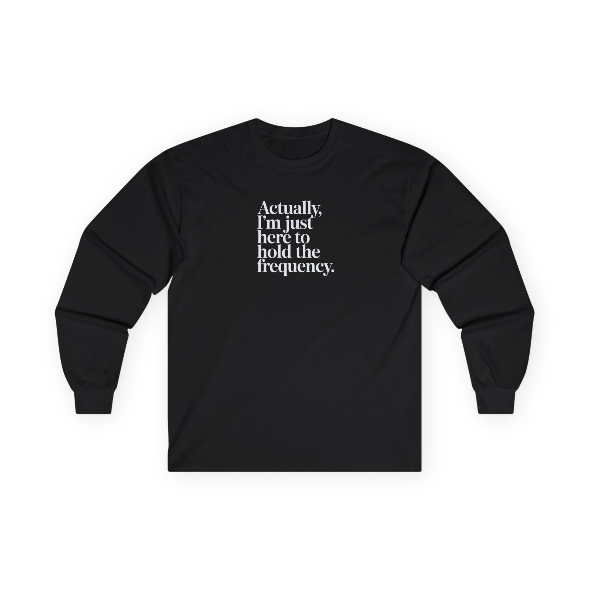 Hold the Frequency Long Sleeve Tee Black Long-sleeve