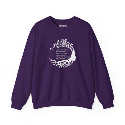 Become Attract Create Sweatshirt Purple