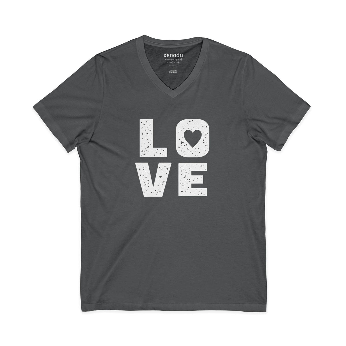 Big Love V-Neck Tee Asphalt V-neck