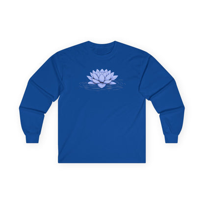 Floating Blue Lotus Long Sleeve Tee Royal Blue Long-sleeve