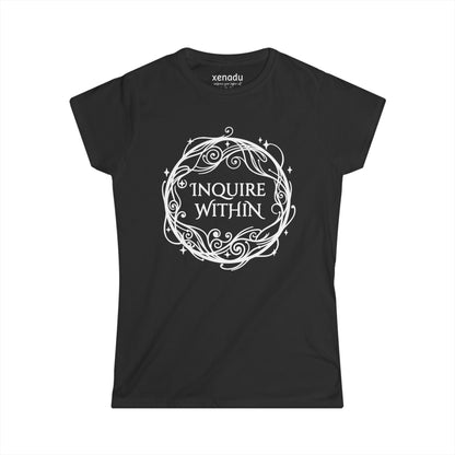 Inquire Within Women's Tee Black