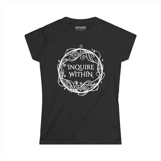 Inquire Within Women's Tee Black