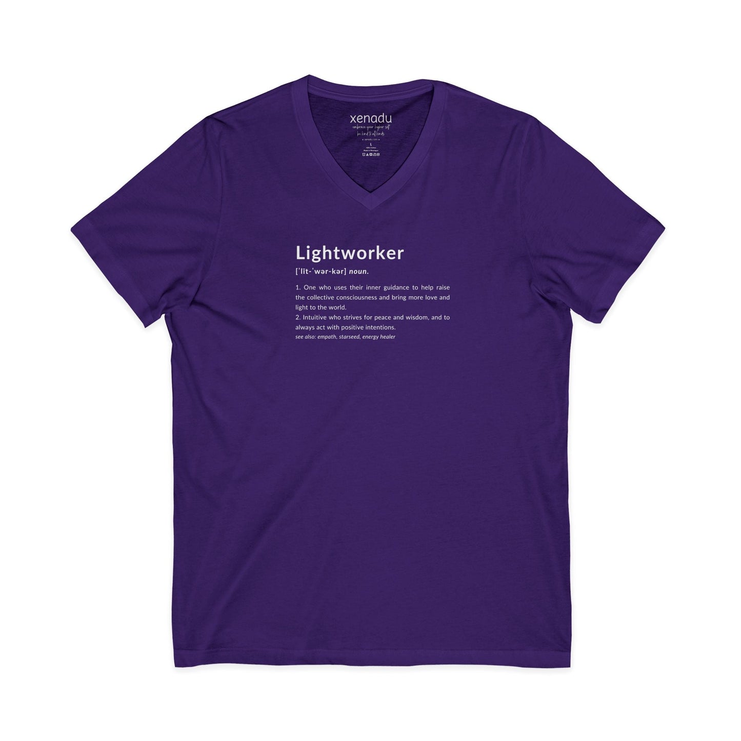 Lightworker Definition V-Neck Tee Purple V-neck