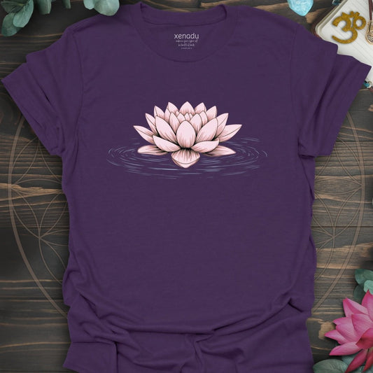 Pink Floating Lotus Tee Purple T-Shirt