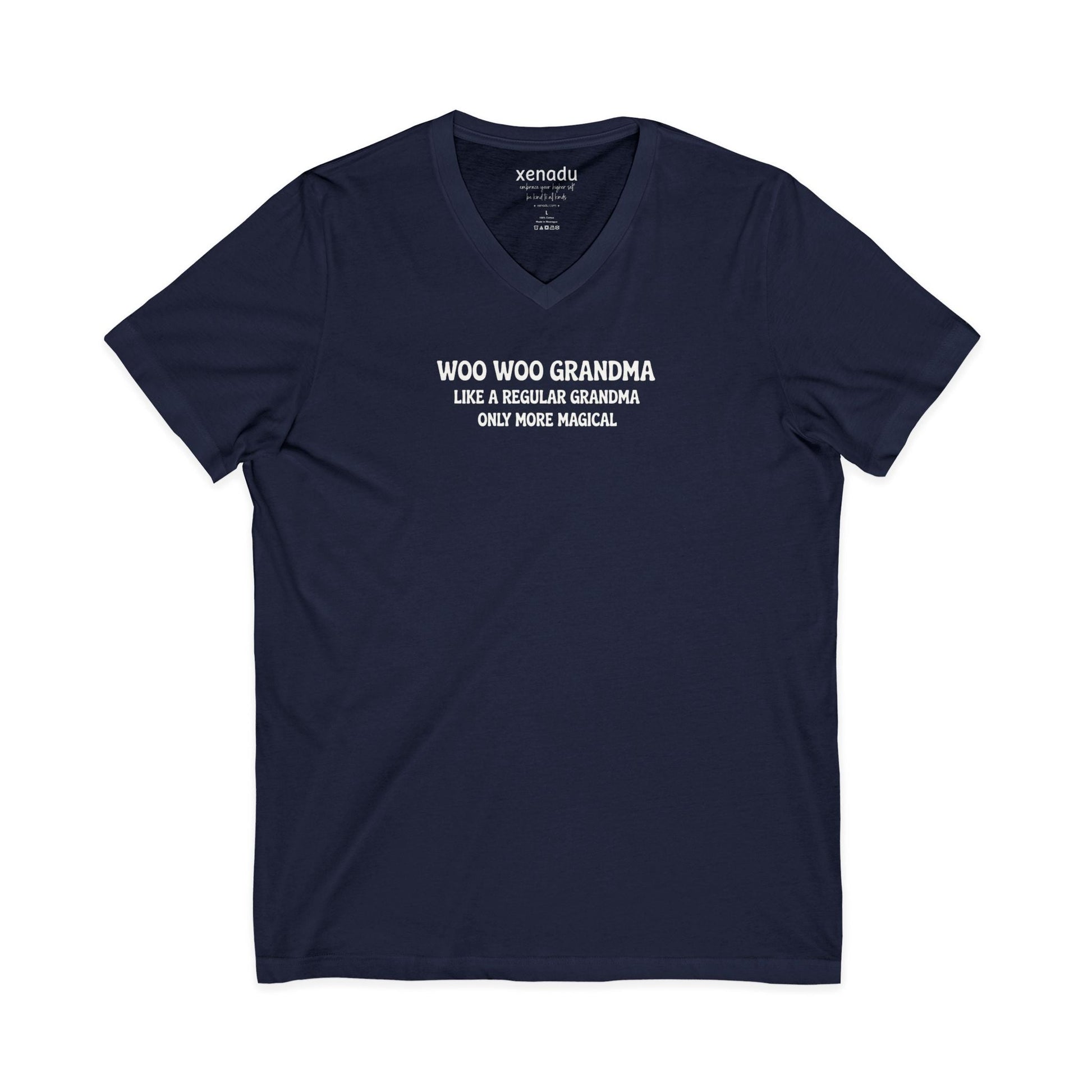 Woo Woo Grandma V-Neck Navy V-neck