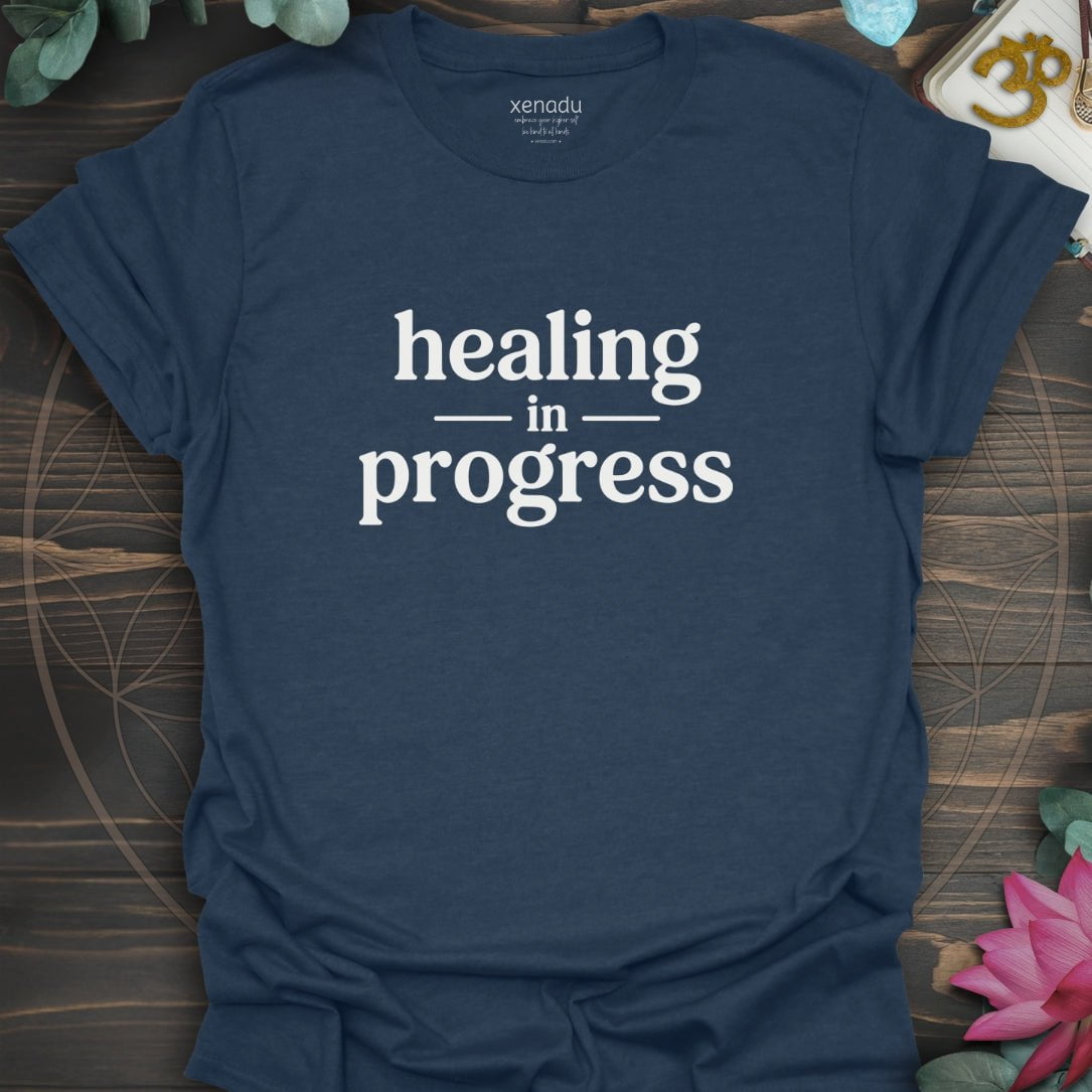 Healing in Progress Tee Heather Navy T-Shirt