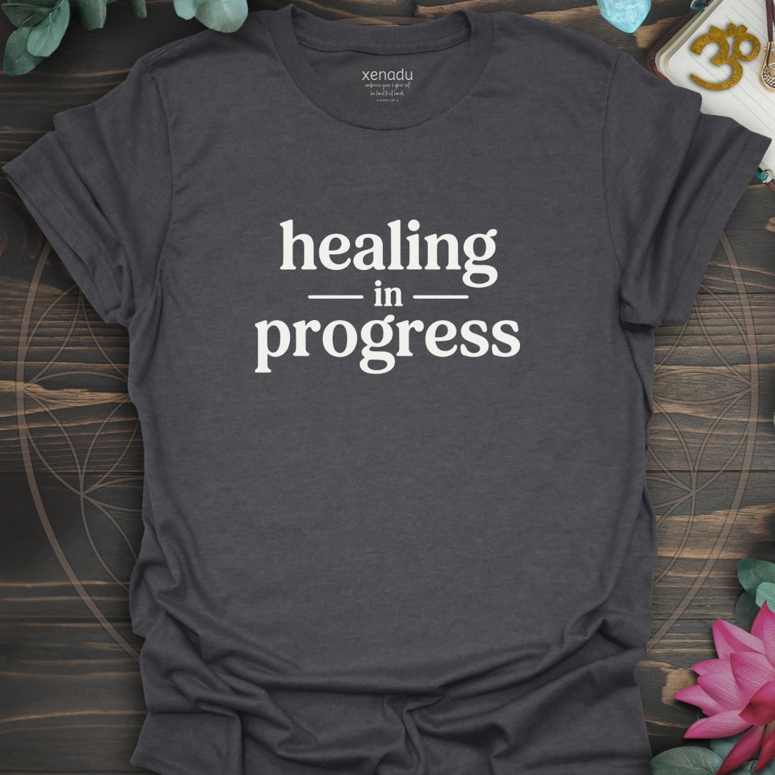 Healing in Progress Tee Dark Heather Grey T-Shirt