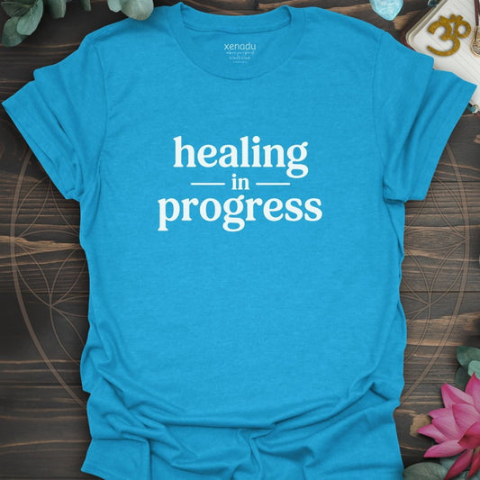 Healing in Progress Tee Heather Sapphire T-Shirt