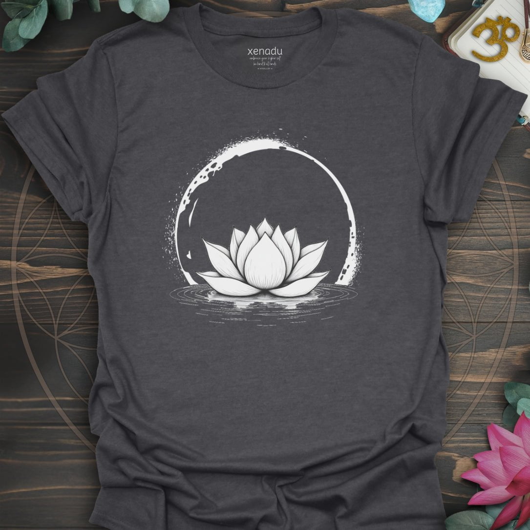 Moonlit Lotus Bloom Tee Dark Heather Grey T-Shirt