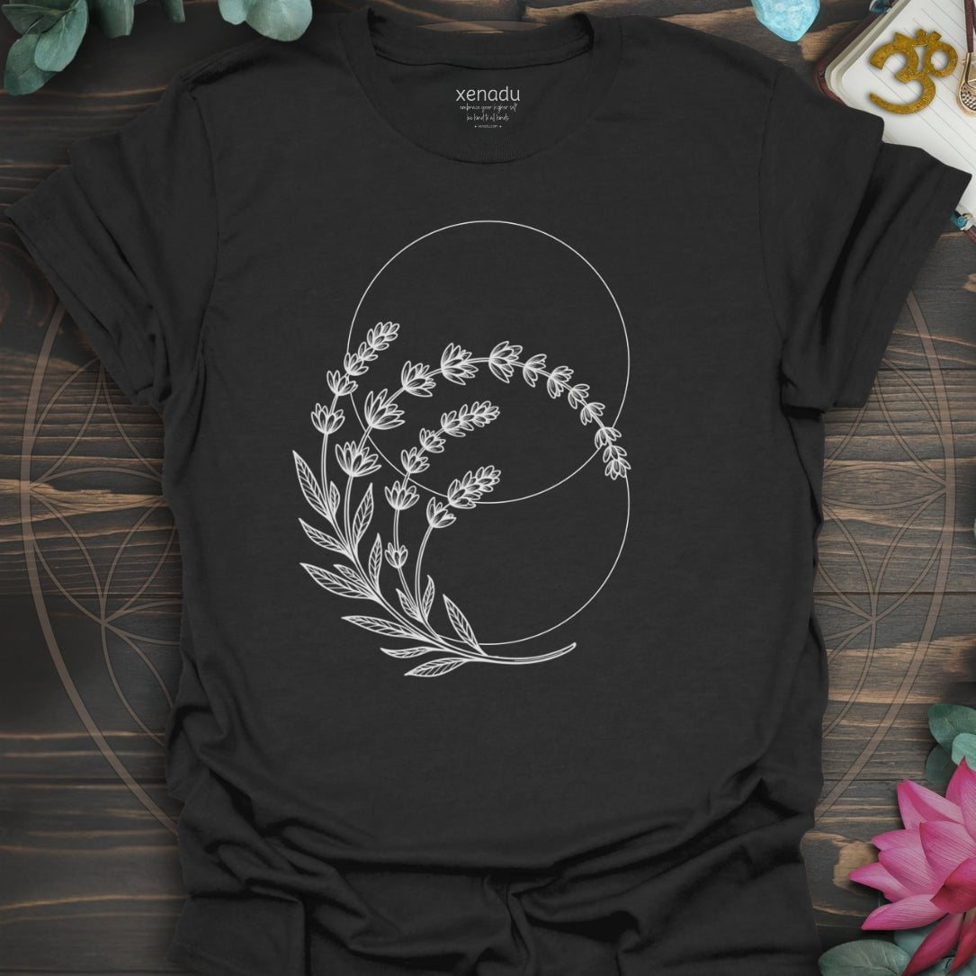 Lavender Harmony Tee Black T-Shirt