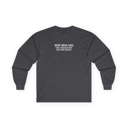Woo Woo Gigi Long Sleeve Tee Dark Heather Grey Long-sleeve