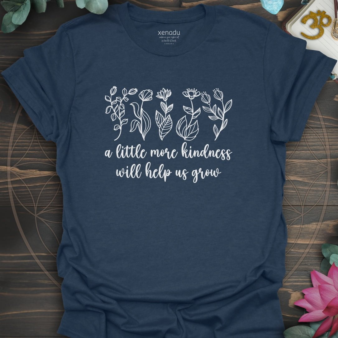 A Little More Kindness Tee Heather Navy T-Shirt