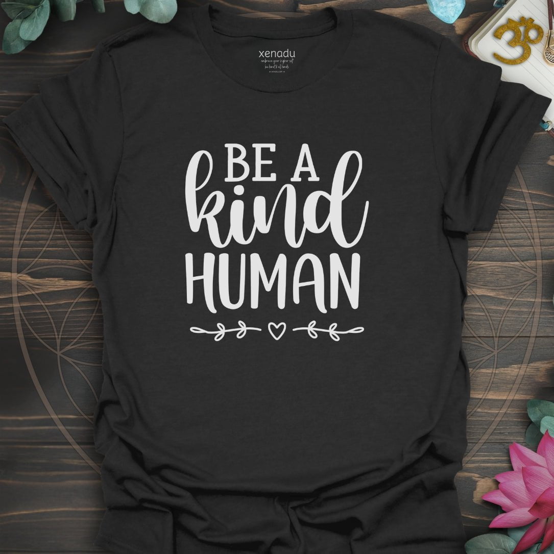 Be A Kind Human Tee Black T-Shirt
