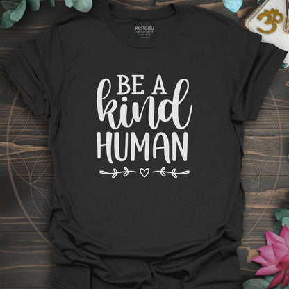 Be A Kind Human Tee Black T-Shirt