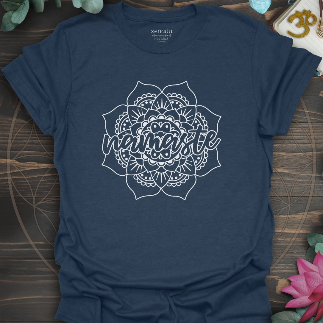 Namaste Mandala Tee Heather Navy T-Shirt