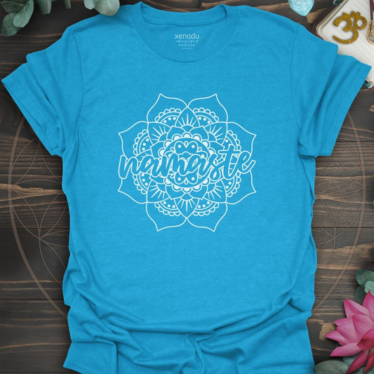 Namaste Mandala Tee Heather Sapphire T-Shirt
