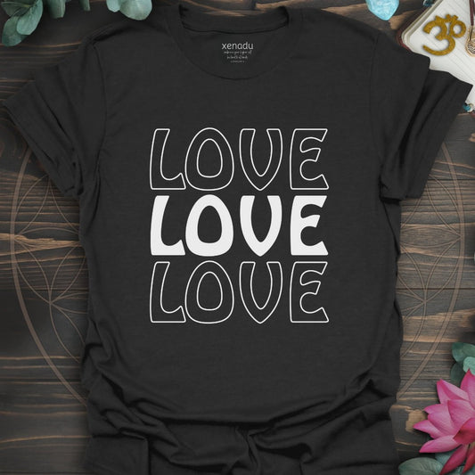 Love Love Love Tee Black T-Shirt