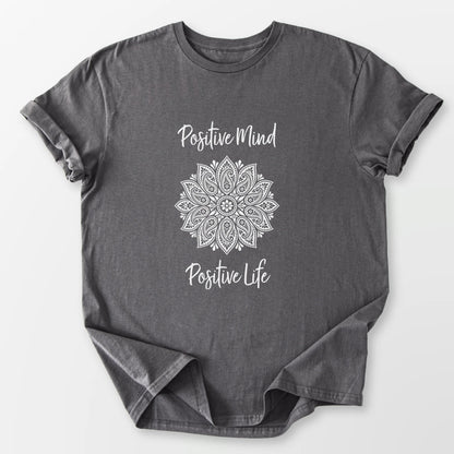 Positive Mind Positive Life Tee Charcoal T-Shirt