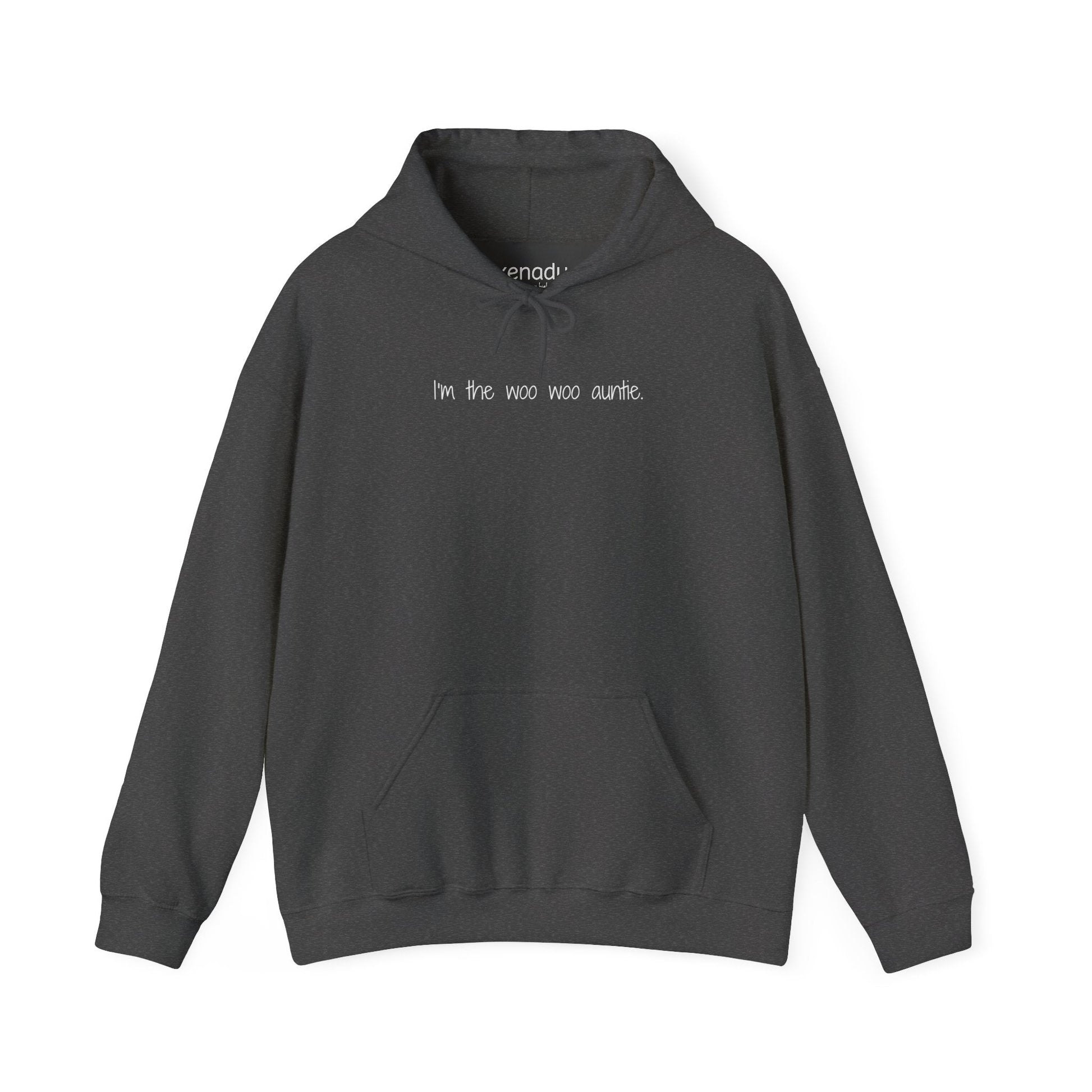 I'm the Woo Woo Auntie Hoodie Dark Heather Grey Hoodie