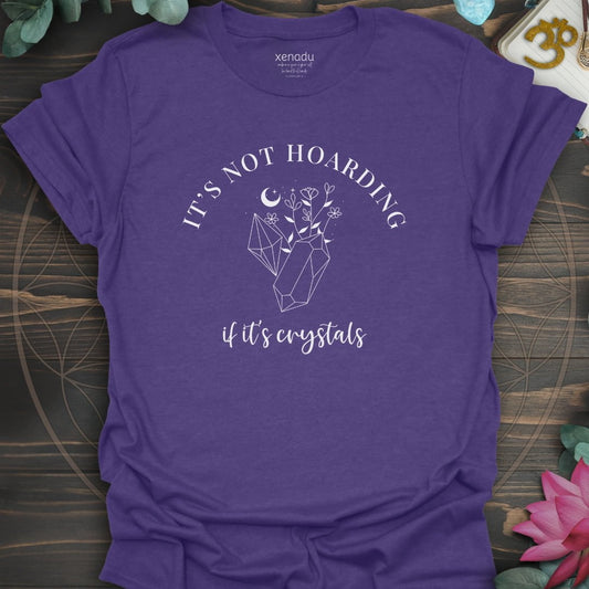 Not Hoarding Crystals Tee Heather Purple T-Shirt