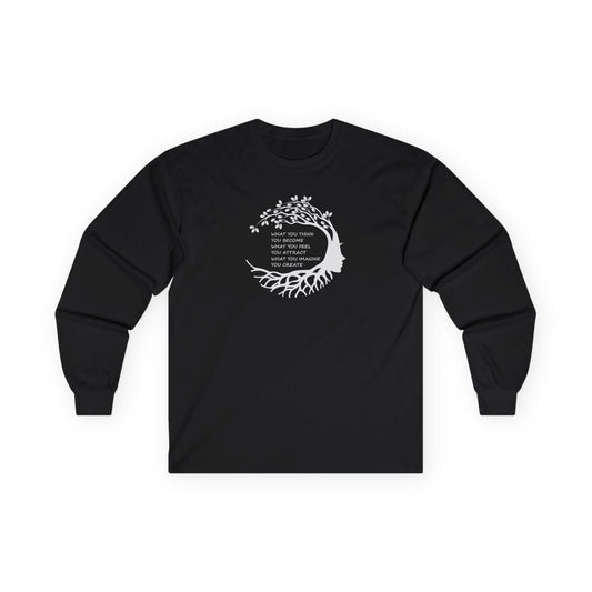 Become Attract Create Long Sleeve Tee Black Long-sleeve