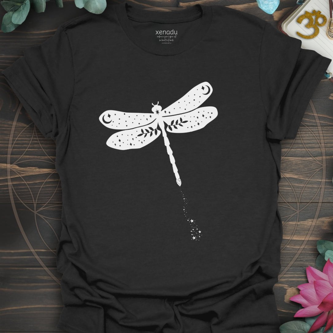 Celestial Dragonfly Tee Black T-Shirt