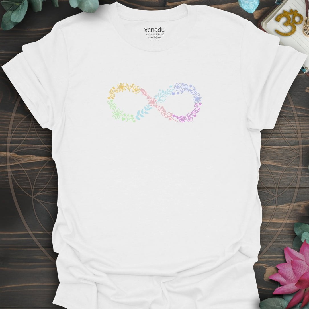 Floral Infinity Blooms Tee White T-Shirt