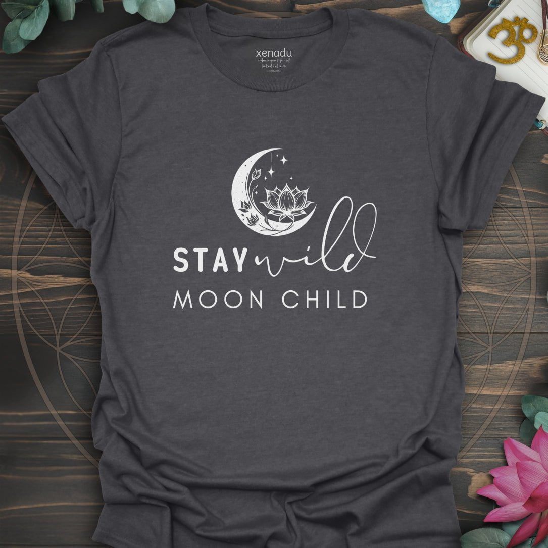 Stay Wild Moon Child Tee Dark Heather Grey T-Shirt