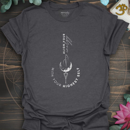 Align Your Energy Tee Dark Heather Grey T-Shirt