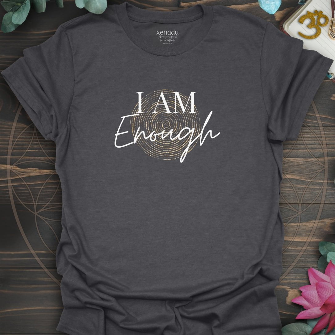 I Am Enough Tee Dark Heather Grey T-Shirt