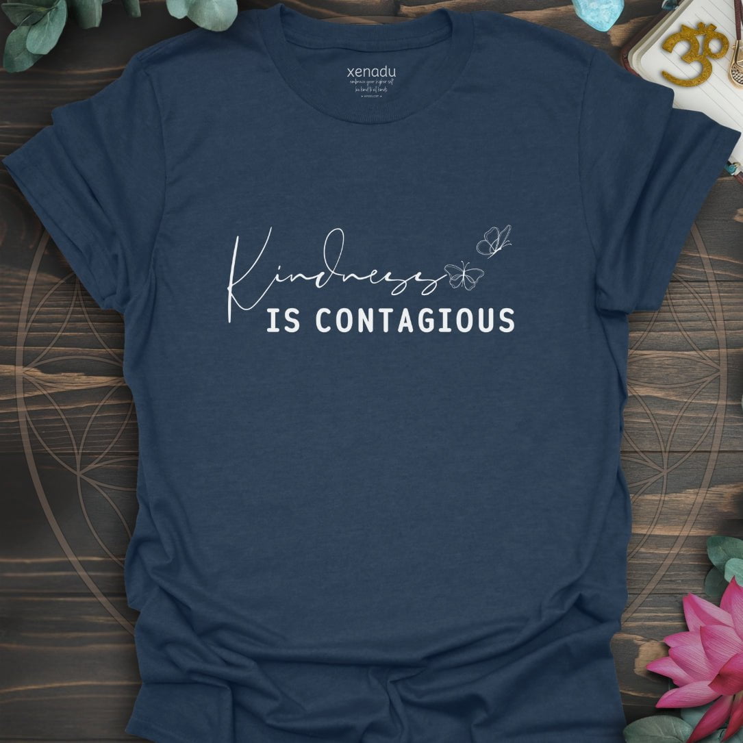 Kindness Is Contagious Tee Heather Navy T-Shirt