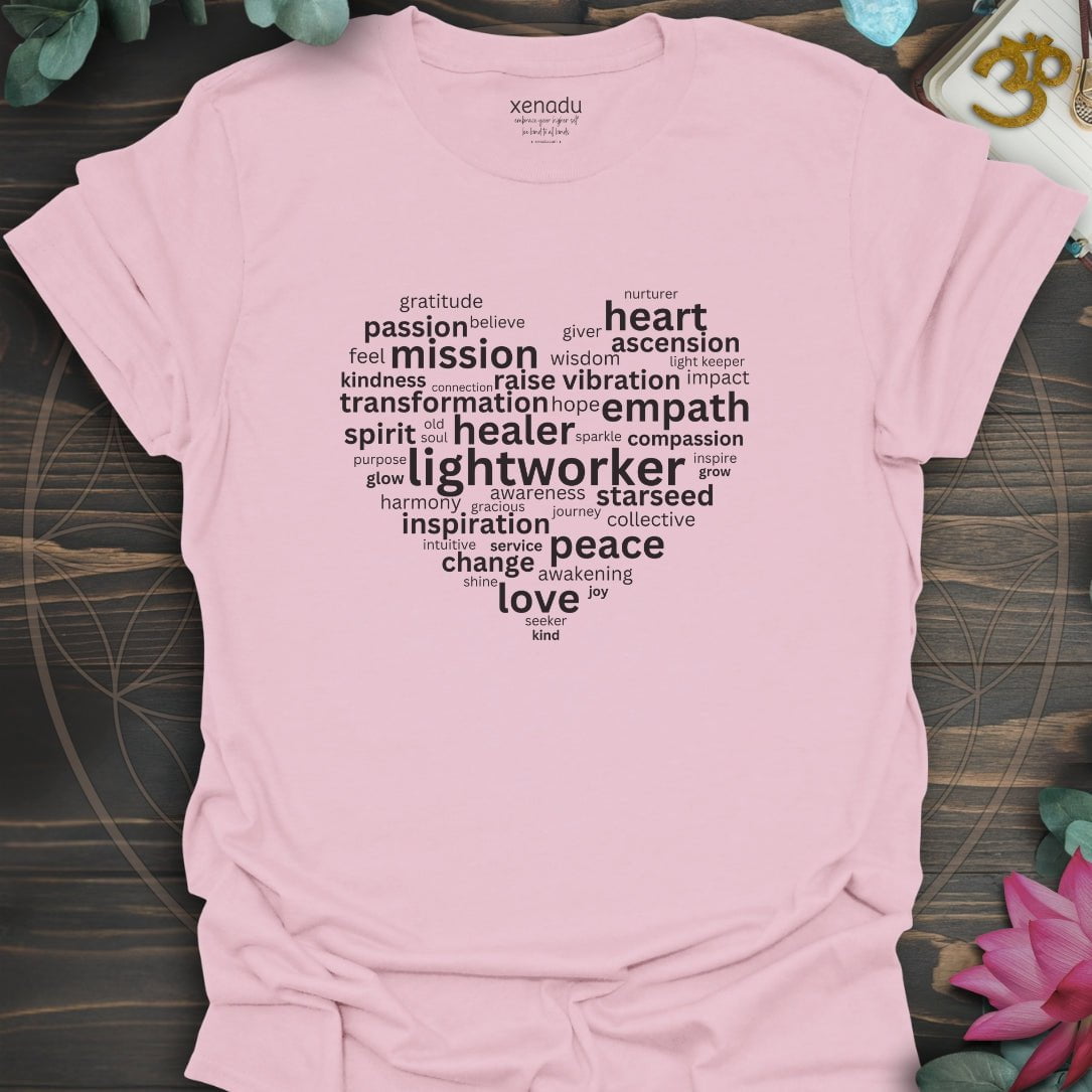 Heart of a Lightworker Tee Light Pink T-Shirt