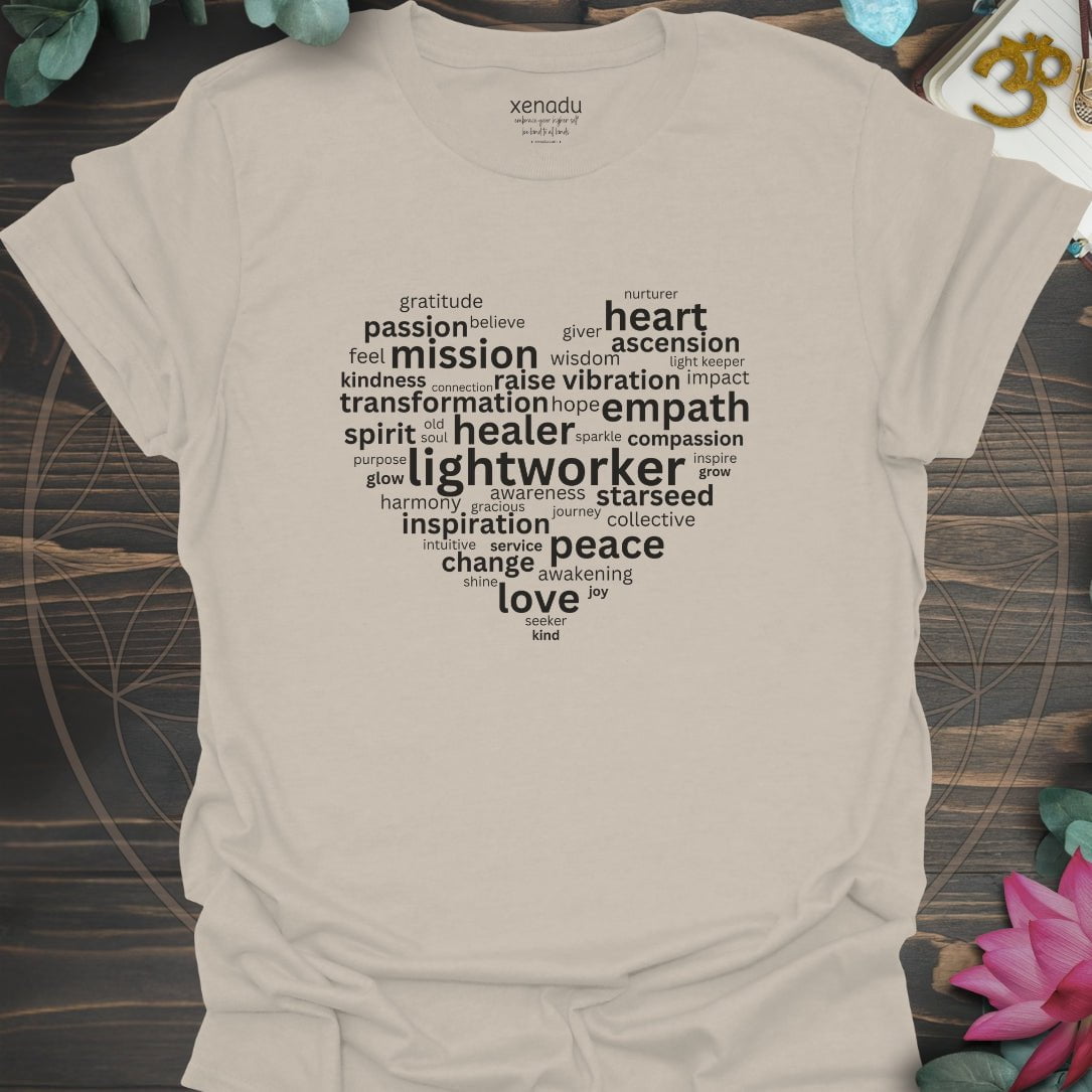 Heart of a Lightworker Tee Sand T-Shirt