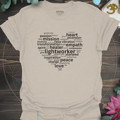 Heart of a Lightworker Tee Sand T-Shirt