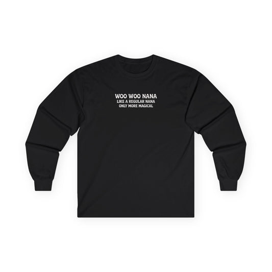 Woo Woo Nana Long Sleeve Tee Black Long-sleeve