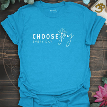 Choose Joy Tee Heather Sapphire T-Shirt