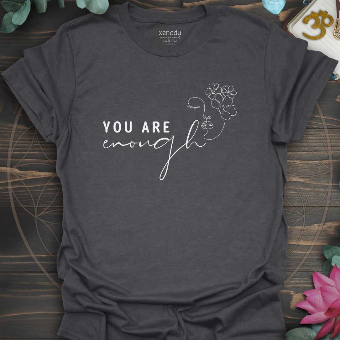 You Are Enough Tee Dark Heather Grey T-Shirt