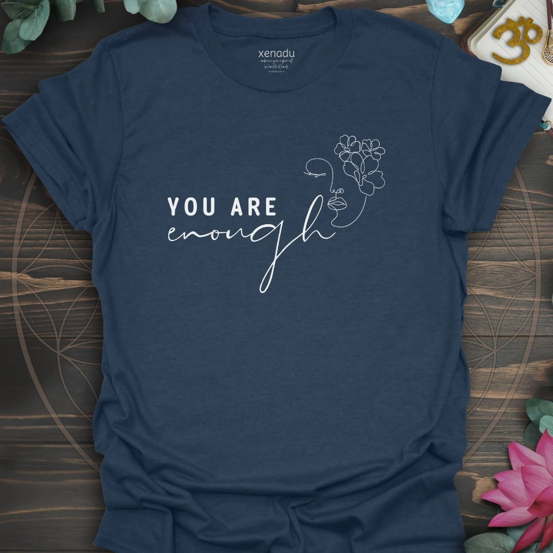 You Are Enough Tee Heather Navy T-Shirt