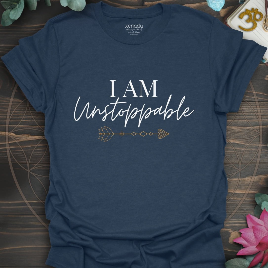 I Am Unstoppable Tee Heather Navy T-Shirt