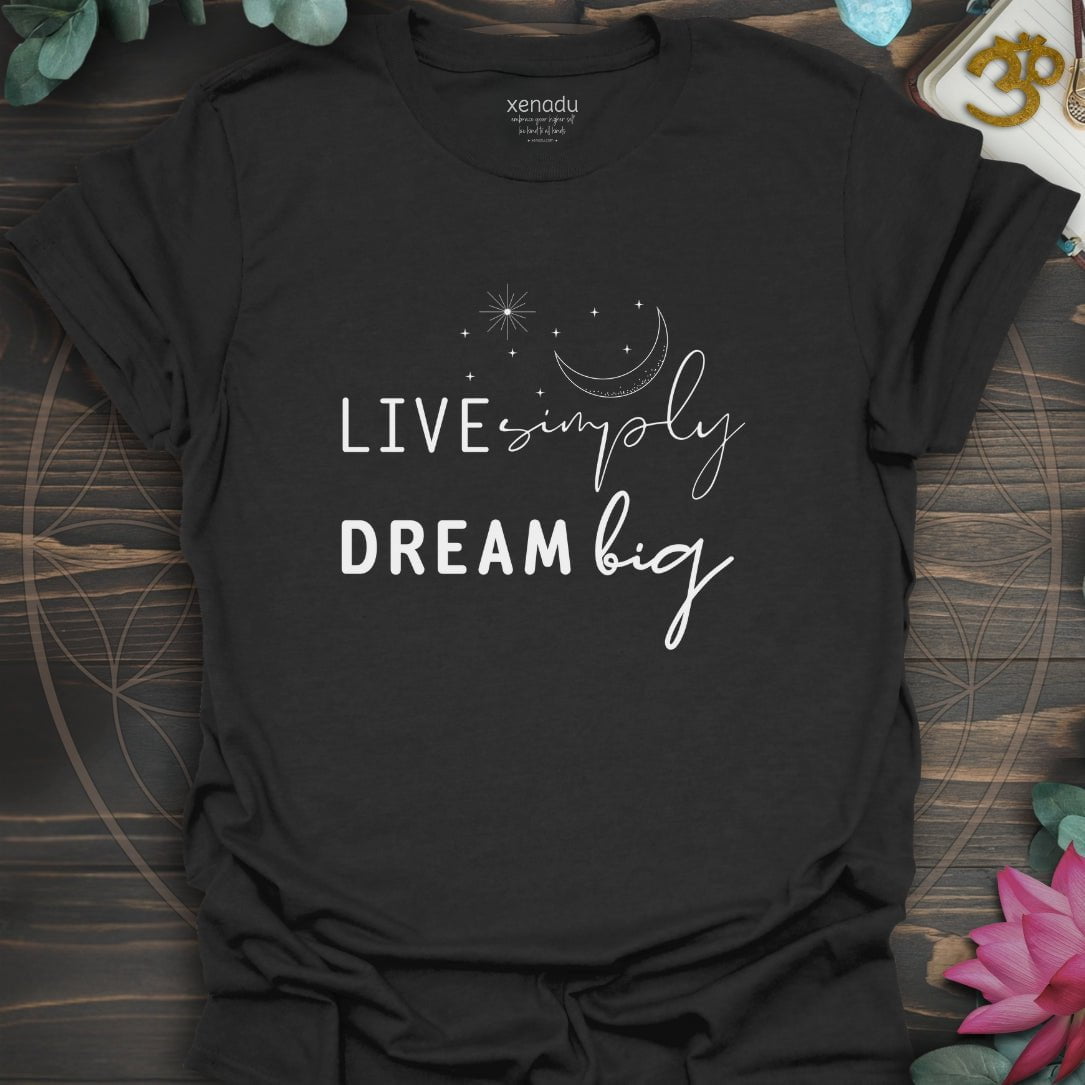 Live Simply Dream Big Tee Black T-Shirt