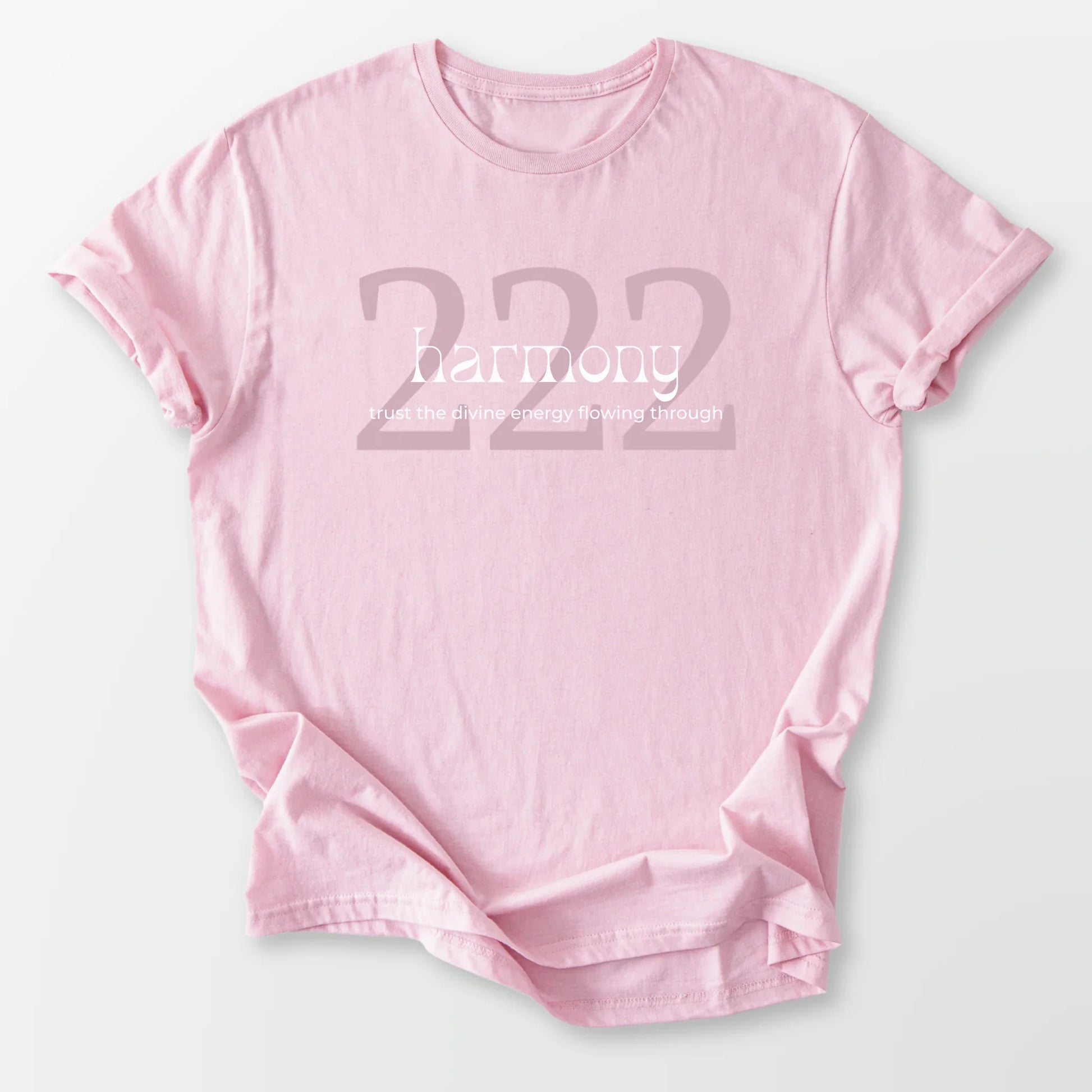 222 Angel Number Tee Light Pink T-Shirt