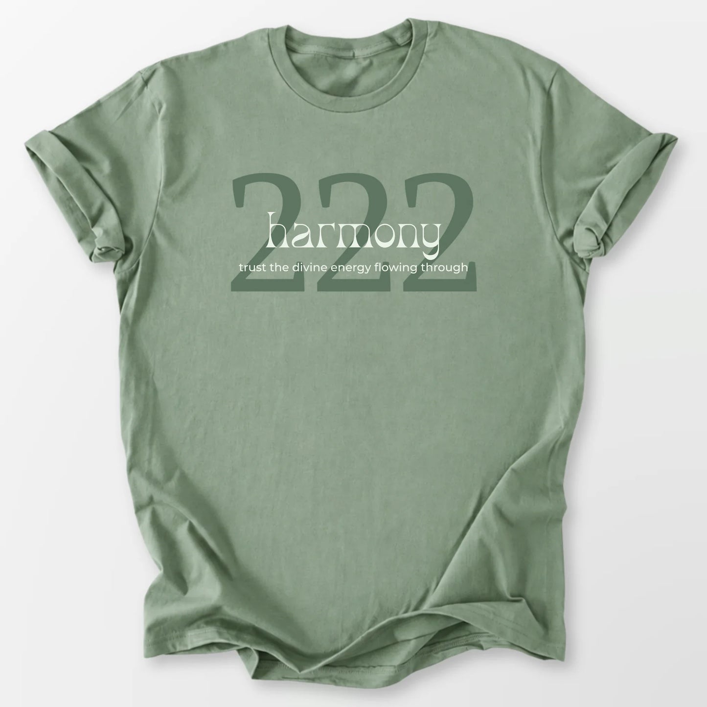 222 Angel Number Tee Sage T-Shirt
