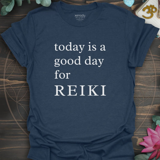 Today is for Reiki Tee Heather Navy T-Shirt