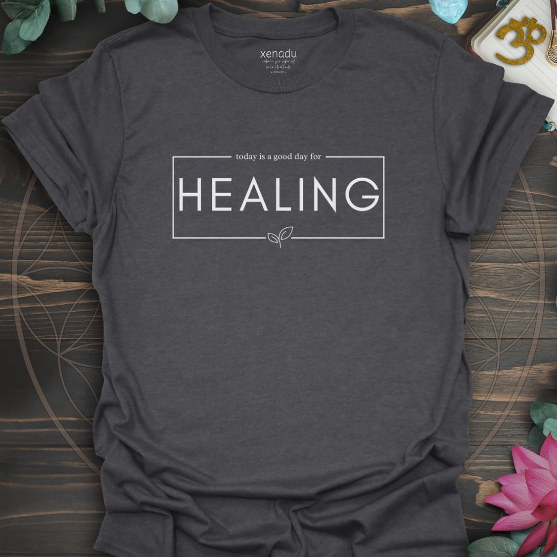 Good Day for Healing Tee Dark Heather Grey T-Shirt