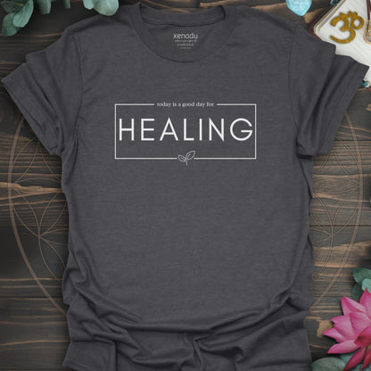 Good Day for Healing Tee Dark Heather Grey T-Shirt