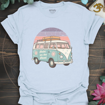 Reiki on the Road Tee Light Blue T-Shirt