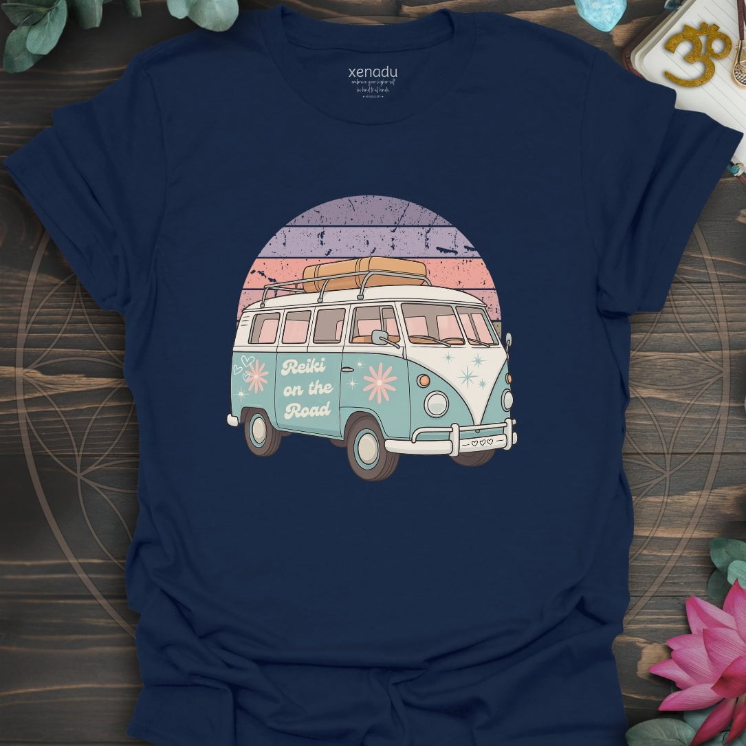 Reiki on the Road Tee Navy T-Shirt