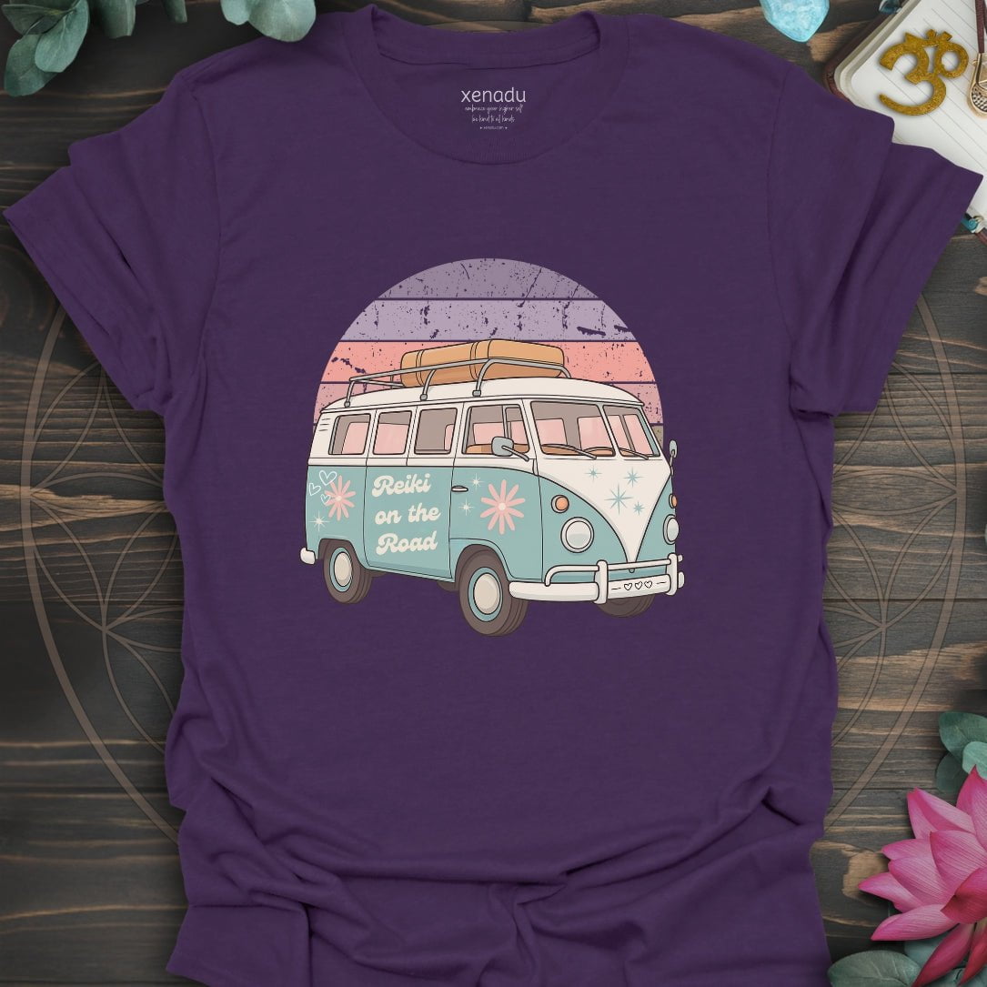 Reiki on the Road Tee Purple T-Shirt